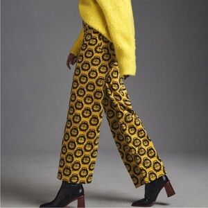 Maeve by Anthropologie The Colette Wide-Leg Velvet Cropped Pant